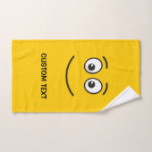 Glimlend gezicht met open ogen bad handdoek (Handdoek)