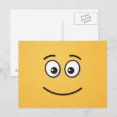 Glimlend gezicht met open ogen briefkaart (Voorkant / Achterkant)