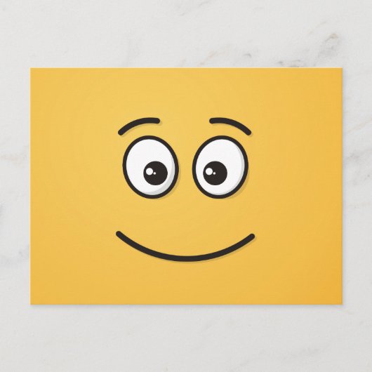 Glimlend gezicht met open ogen briefkaart (Voorkant)