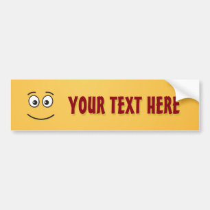 Glimlend gezicht met open ogen bumpersticker