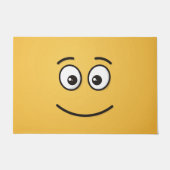 Glimlend gezicht met open ogen deurmat (Voorkant)