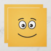 Glimlend gezicht met open ogen kaart (Voorkant / Achterkant)