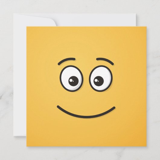 Glimlend gezicht met open ogen kaart (Voorkant)