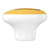 Glimlend gezicht met open ogen keramische knop (Zijkant)