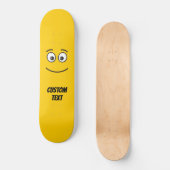 Glimlend gezicht met open ogen persoonlijk skateboard (Voorkant)