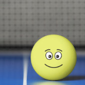 Glimlend gezicht met open ogen pingpongbal (Net)