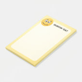 Glimlend gezicht met open ogen post-it® notes (Schuin)