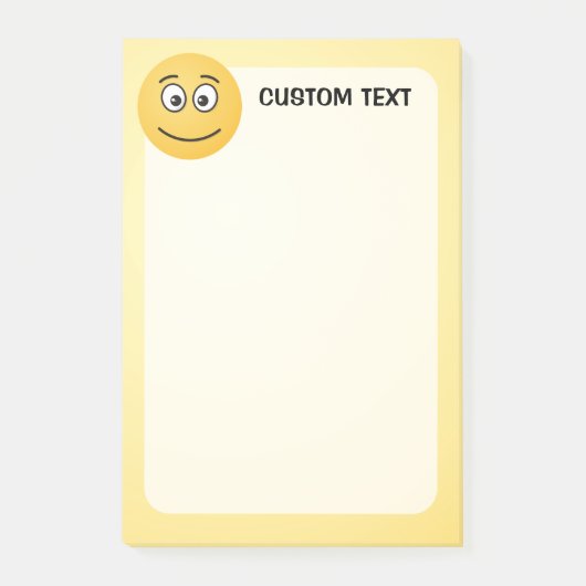 Glimlend gezicht met open ogen post-it® notes (Voorkant)