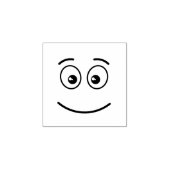 Glimlend gezicht met open ogen rubberstempel (Afrduk)