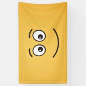 Glimlend gezicht met open ogen spandoek (Verticaal)