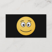 Glimlend gezicht met open ogen visitekaartje (Achterkant)