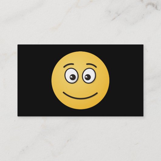 Glimlend gezicht met open ogen visitekaartje (Achterkant)