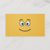 Glimlend gezicht met open ogen visitekaartje (Achterkant)