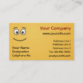Glimlend gezicht met open ogen visitekaartje (Voorkant)