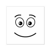 Glimlend gezicht met open ogen zelfinktende stempel (Design)