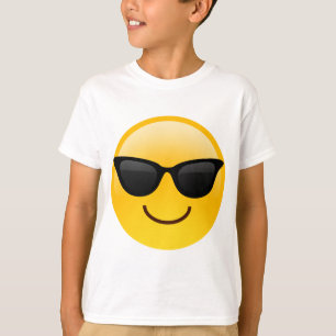 Glimlend gezicht met zonnebrillen Cool Emoji T-shirt