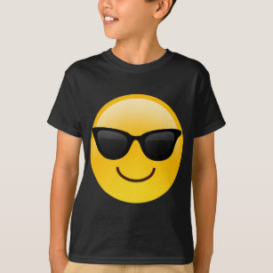 Glimlend gezicht met zonnebrillen Cool Emoji T-shirt