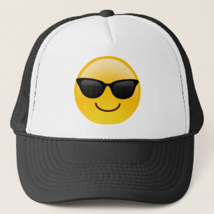 Glimlend gezicht met zonnebrillen Cool Emoji Trucker Pet
