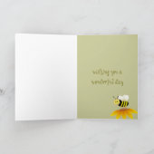 Glimlende bij kaart (Binnen)