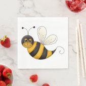 Glimlende bij servet (Insitu)