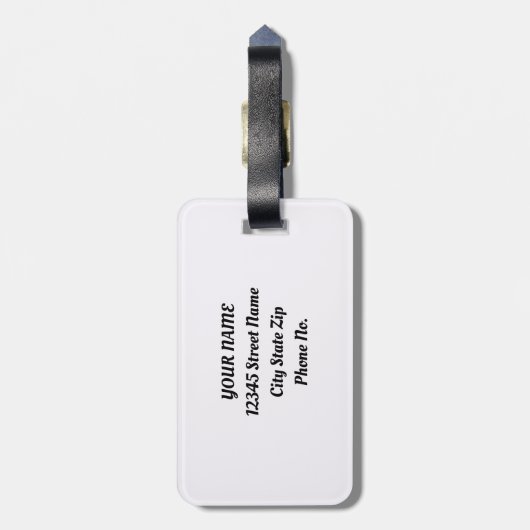 Glimlende bossen bos Greenery Red Fox Bagagelabel (Achterkant verticaal)