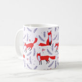 Glimlende bossen bos Greenery Red Fox Koffiemok (Voorkant links)