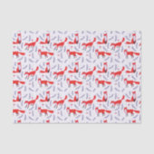 Glimlende bossen bos Greenery Red Fox Tissuepapier (Voorkant)