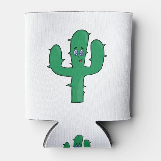 glimlende cactus blikjeskoeler (Voorkant)