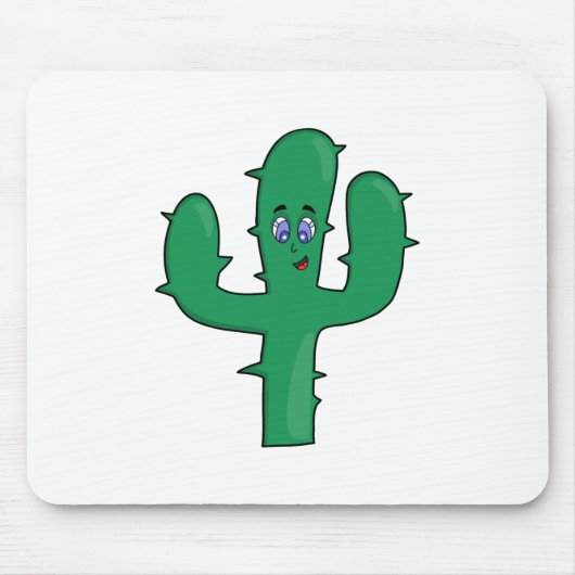 glimlende cactus muismat (Voorkant)