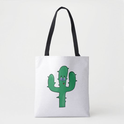 glimlende cactus tote bag (Voorkant)