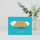 Glimlende cannolo | BRIEFKAART (Staand voorkant)