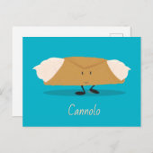 Glimlende cannolo | BRIEFKAART (Voorkant / Achterkant)