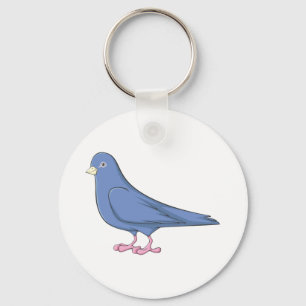 Glimlende duif sleutelhanger