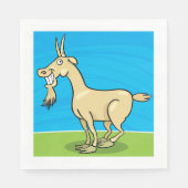 Glimlende geit papier servetten (Voorkant)