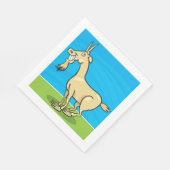 Glimlende geit papier servetten (Hoek)