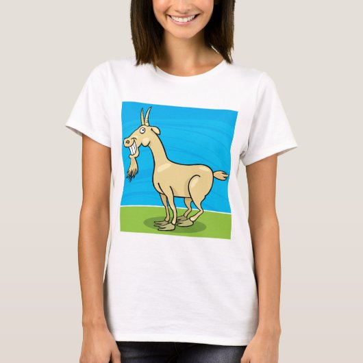 Glimlende geit Womens T-Shirt (Voorkant)