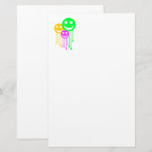 glimlende gezichten briefpapier (Voorkant / Achterkant)