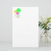 glimlende gezichten briefpapier (Staand voorkant)