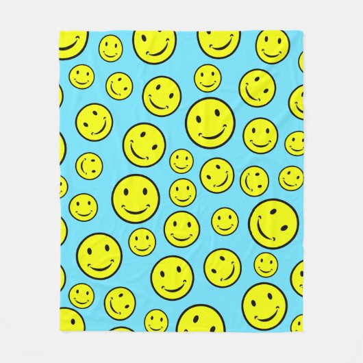 glimlende gezichten fleece deken (Voorkant)