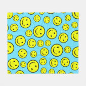 glimlende gezichten fleece deken (Voorkant (Horizontaal))