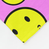 glimlende gezichten fleece deken (Hoek)