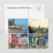 Glimlende gezichten, mooie plekken briefkaart (Voorkant / Achterkant)