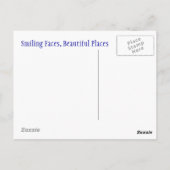 Glimlende gezichten, mooie plekken briefkaart (Achterkant)