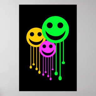 glimlende gezichten poster