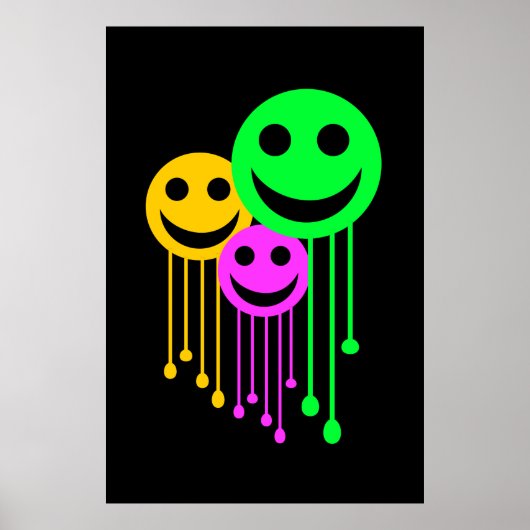 glimlende gezichten poster (Voorkant)