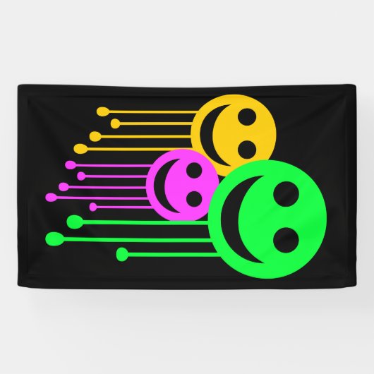 glimlende gezichten spandoek (Horizontaal)