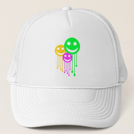 glimlende gezichten trucker pet (Voorkant)