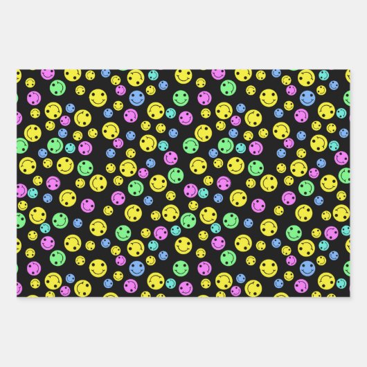 Glimlende gezichten voor het verpakken van papierb inpakpapier vel (Voorkant 3)