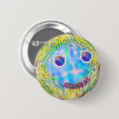 glimlende gezichtsknop ronde button 5,7 cm (Voorkant /achterkant)