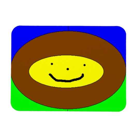 Glimlende gezichtsmagneet magneet (Horizontaal)